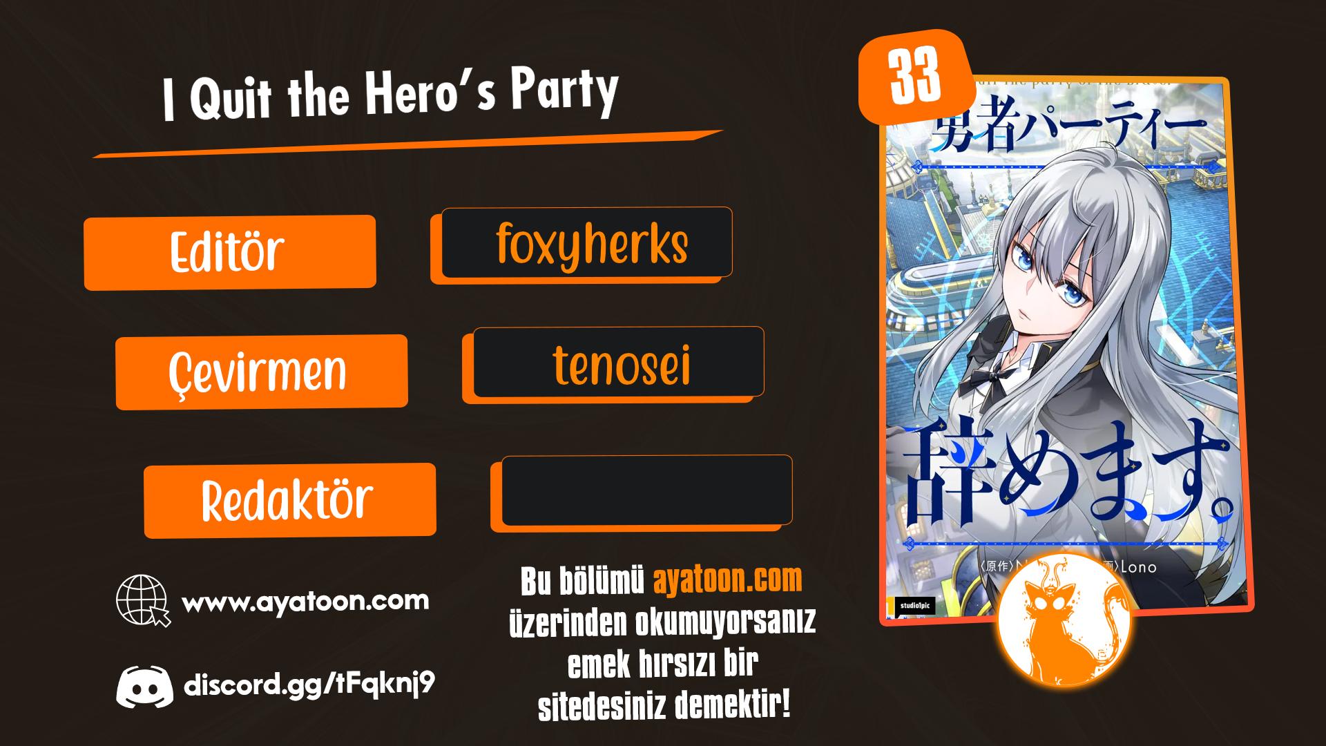 I Quit the Hero's Party Bölüm 33