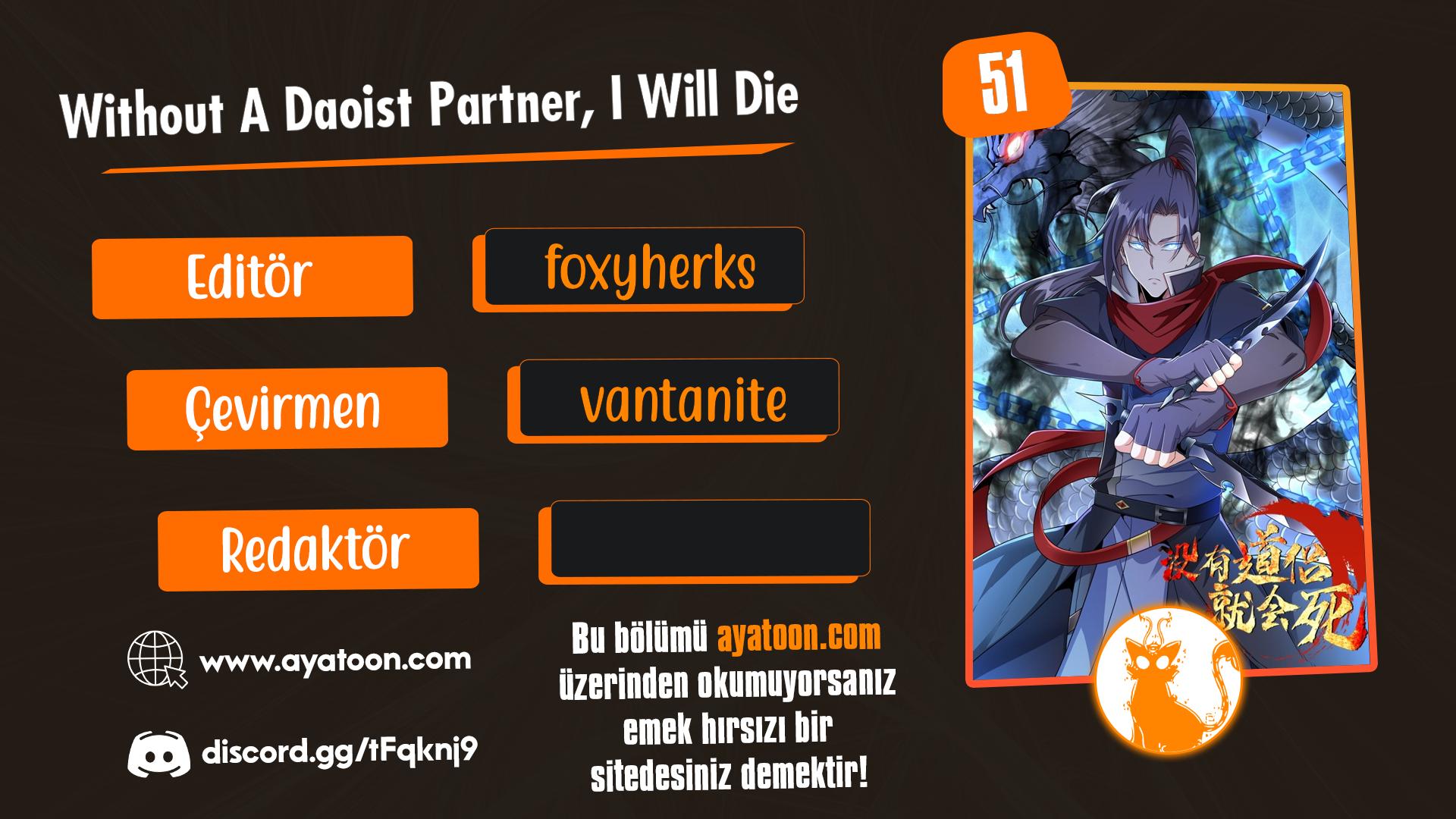 Without A Daoist Partner, I Will Die Bölüm 51